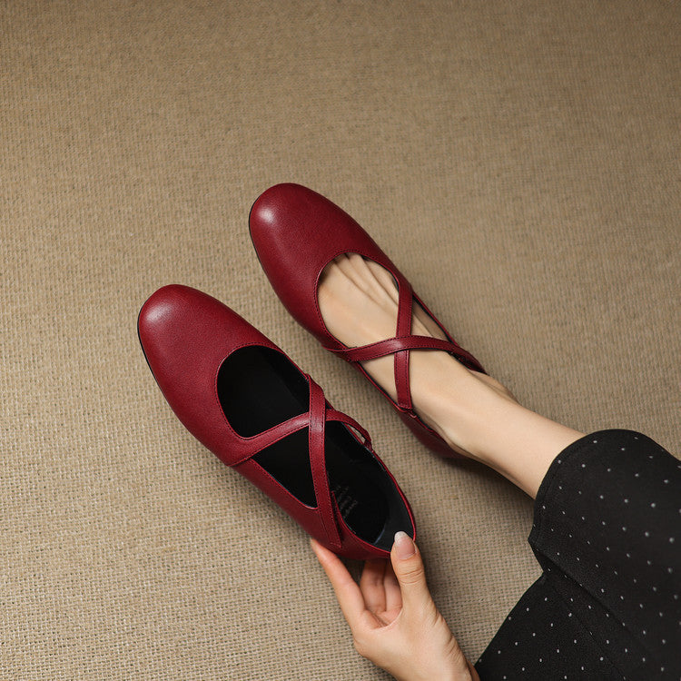 Zeor flache Schuhe aus echtem Leder