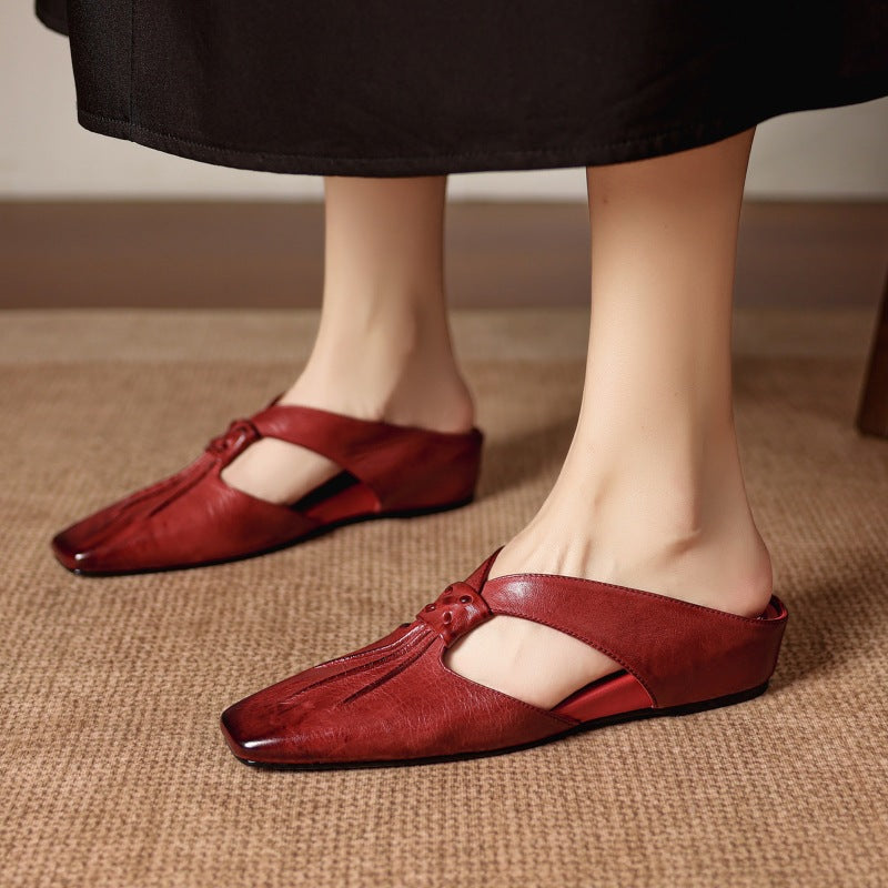 Mules Lola de cuero genuino