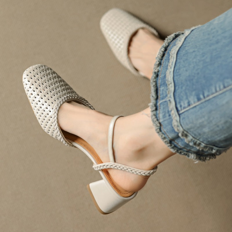 Tacones Orelia de cuero genuino