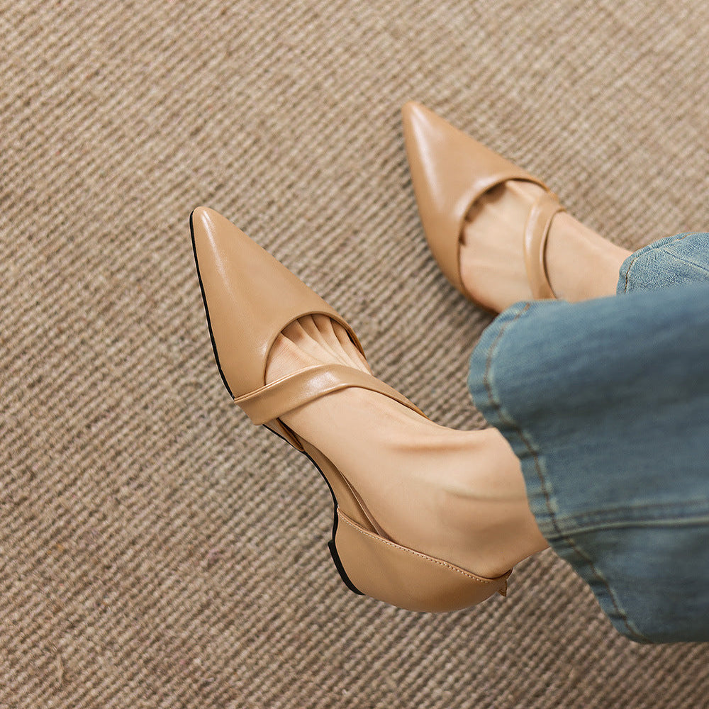 Maely Leder-Heels mit Cross-Straps