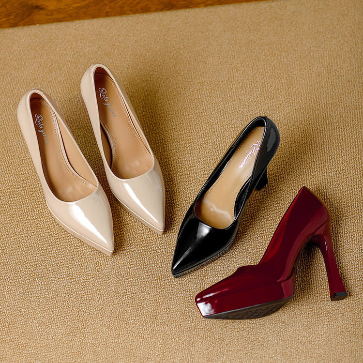 Tacones Vela de cuero genuino