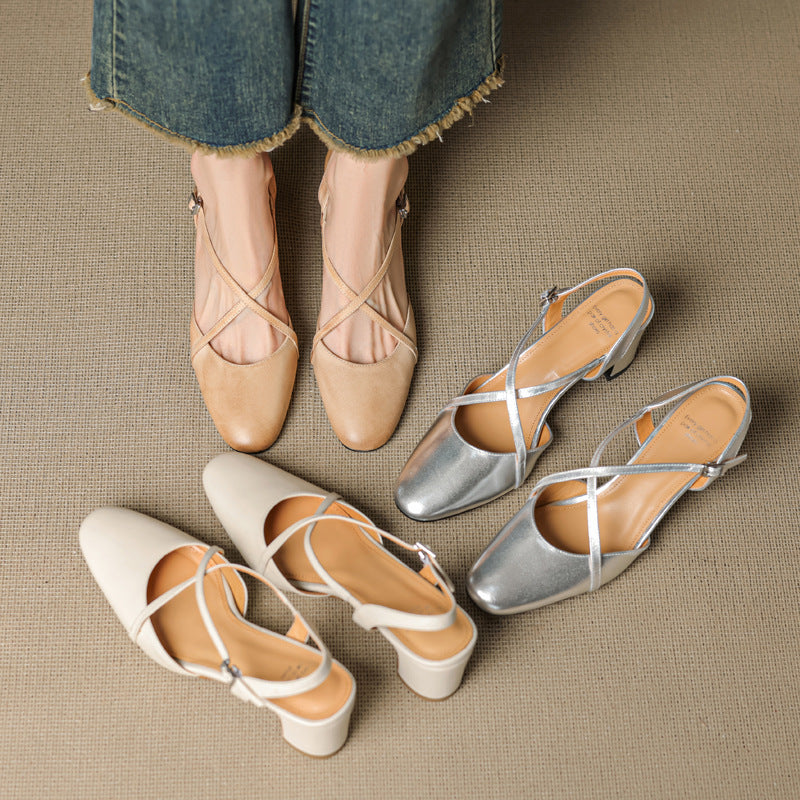 Blenza Slingbacks aus echtem Leder