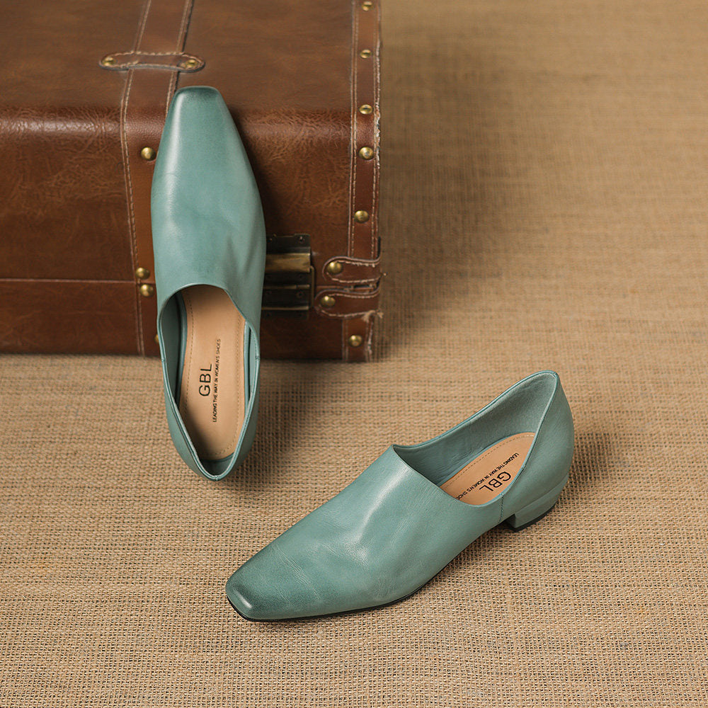 Sapatos de pele genuína Lirena