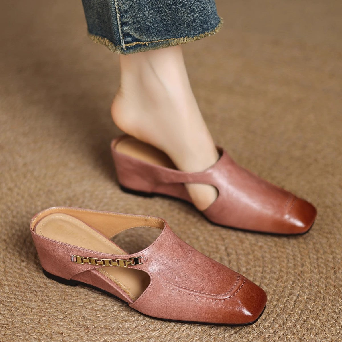 Mules de cuero Avella