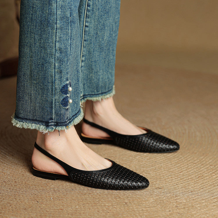 Mirale Slingbacks van Echt Leer