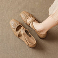 Chaussures plates Odie en cuir véritable à bride croisée