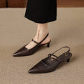 Kemi Slingbacks van Echt Leer