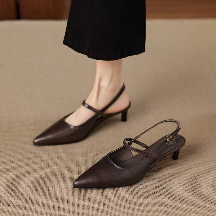 Kemi Slingbacks van Echt Leer