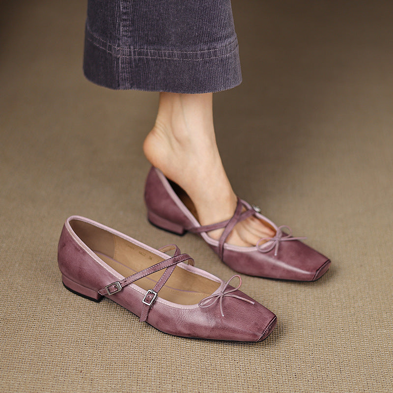 Daphne Genuine Leather Flats