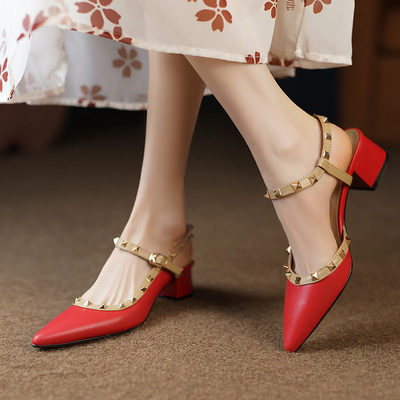 Tacones Stella de cuero genuino