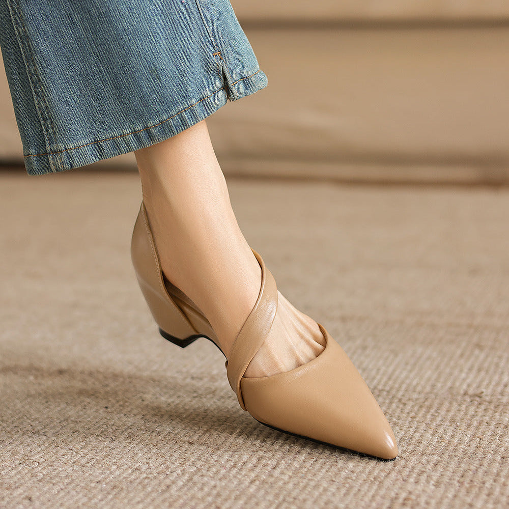 Maely Leder-Heels mit Cross-Straps