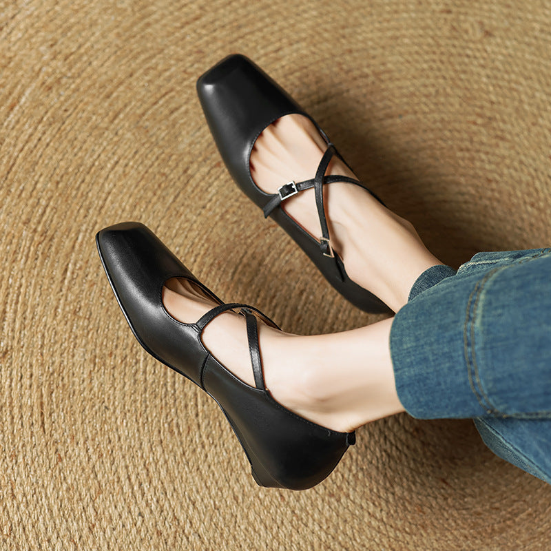 Scarpe basse Iria in vera pelle