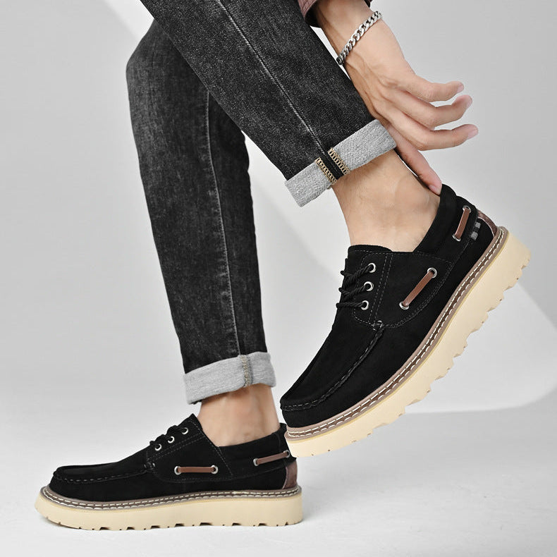 Chaussures à lacets en cuir véritable Harbor