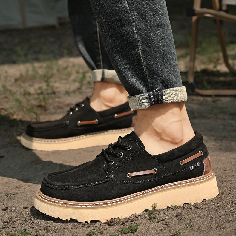 Chaussures à lacets en cuir véritable Harbor