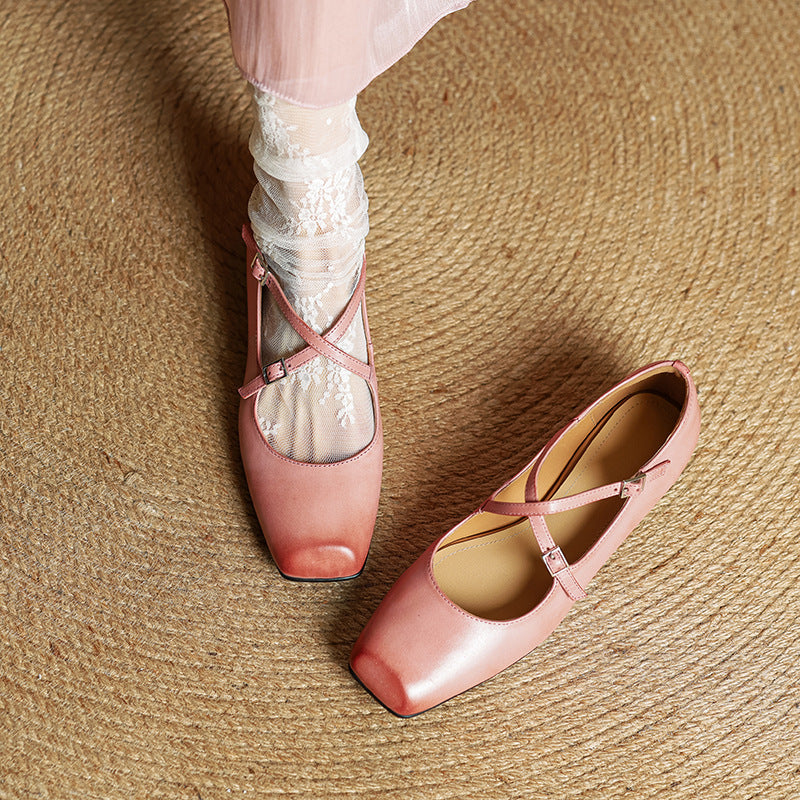 Scarpe basse Iria in vera pelle