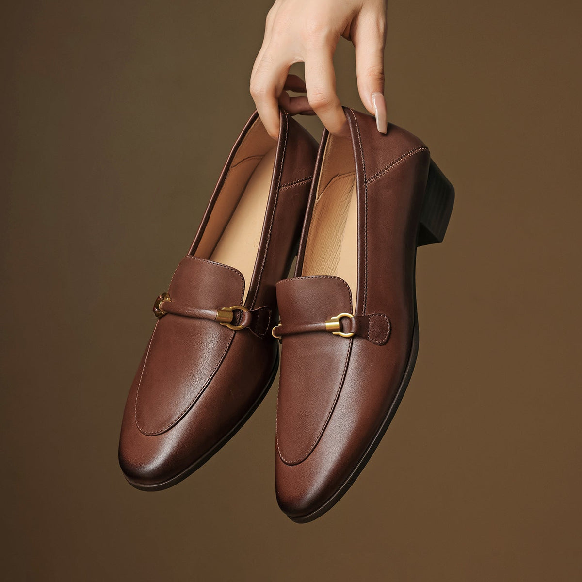 Mocassins Sera en cuir véritable