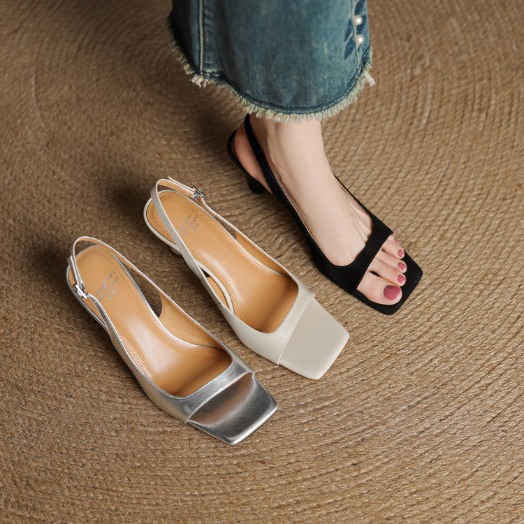 Moria Slingback-Sandalen aus echtem Leder