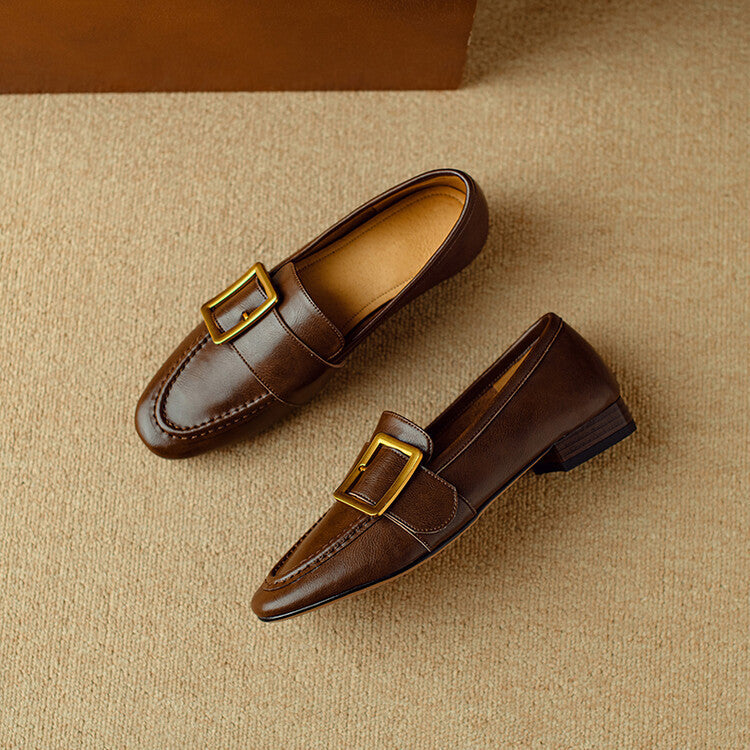 Chaussures Rizon à boucle de ceinture en cuir véritable