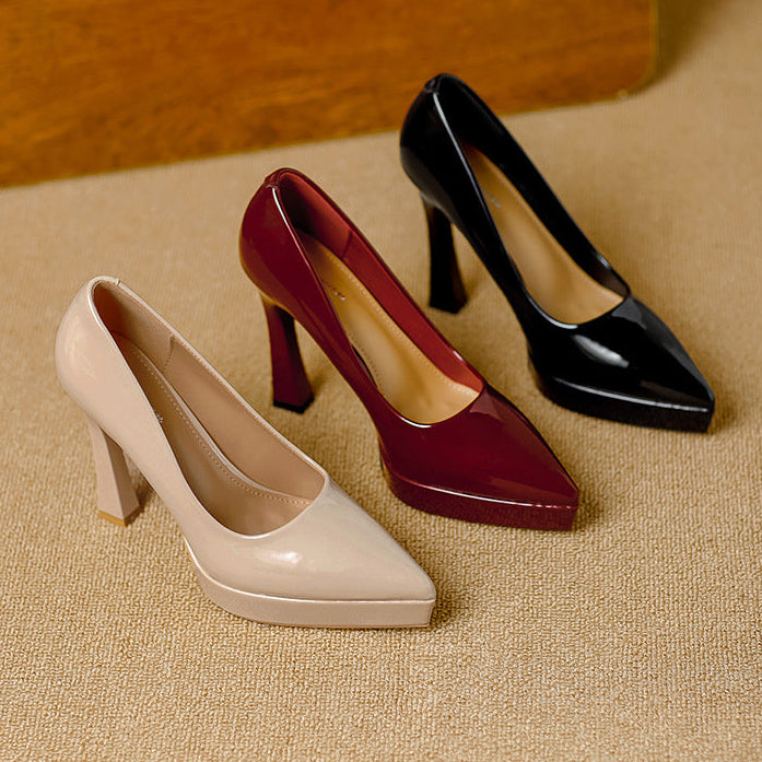 Tacones Vela de cuero genuino