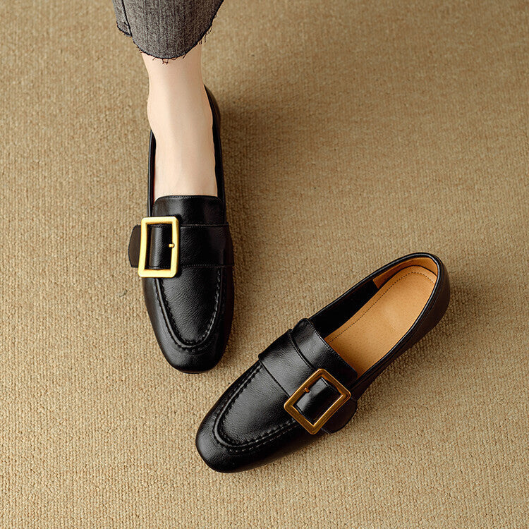 Chaussures Rizon à boucle de ceinture en cuir véritable