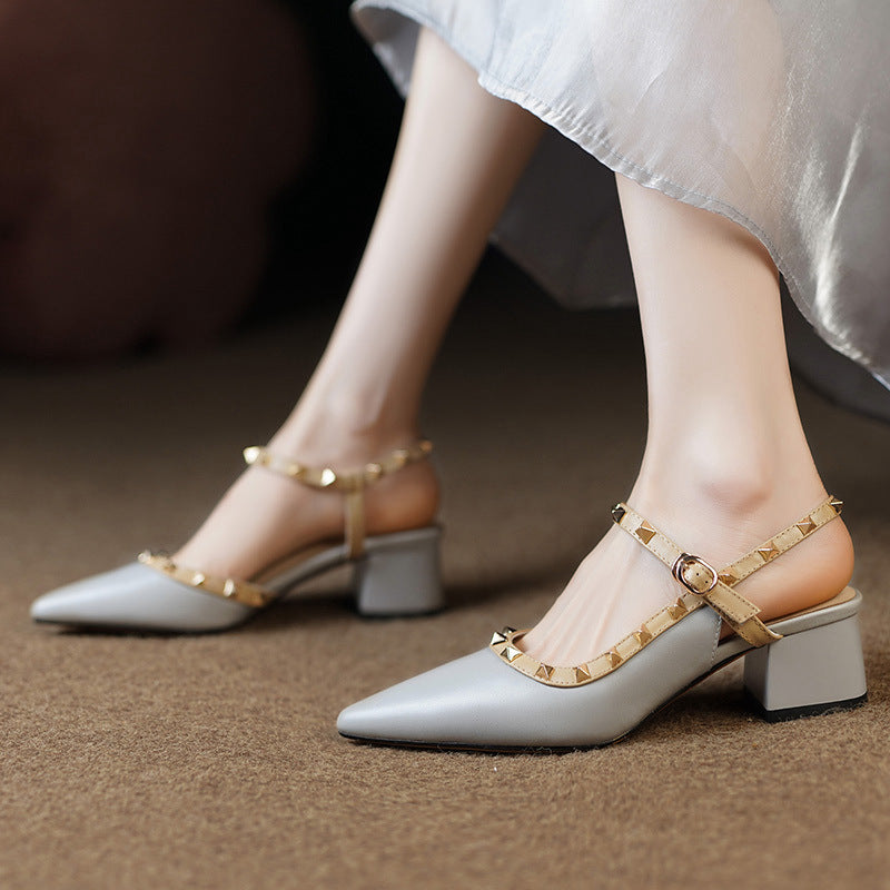 Tacones Stella de cuero genuino