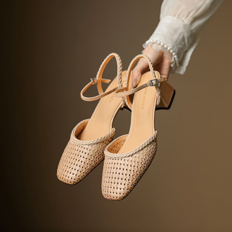 Tacones Orelia de cuero genuino