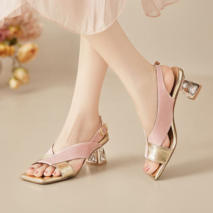 Tacones de cuero genuino Virelli