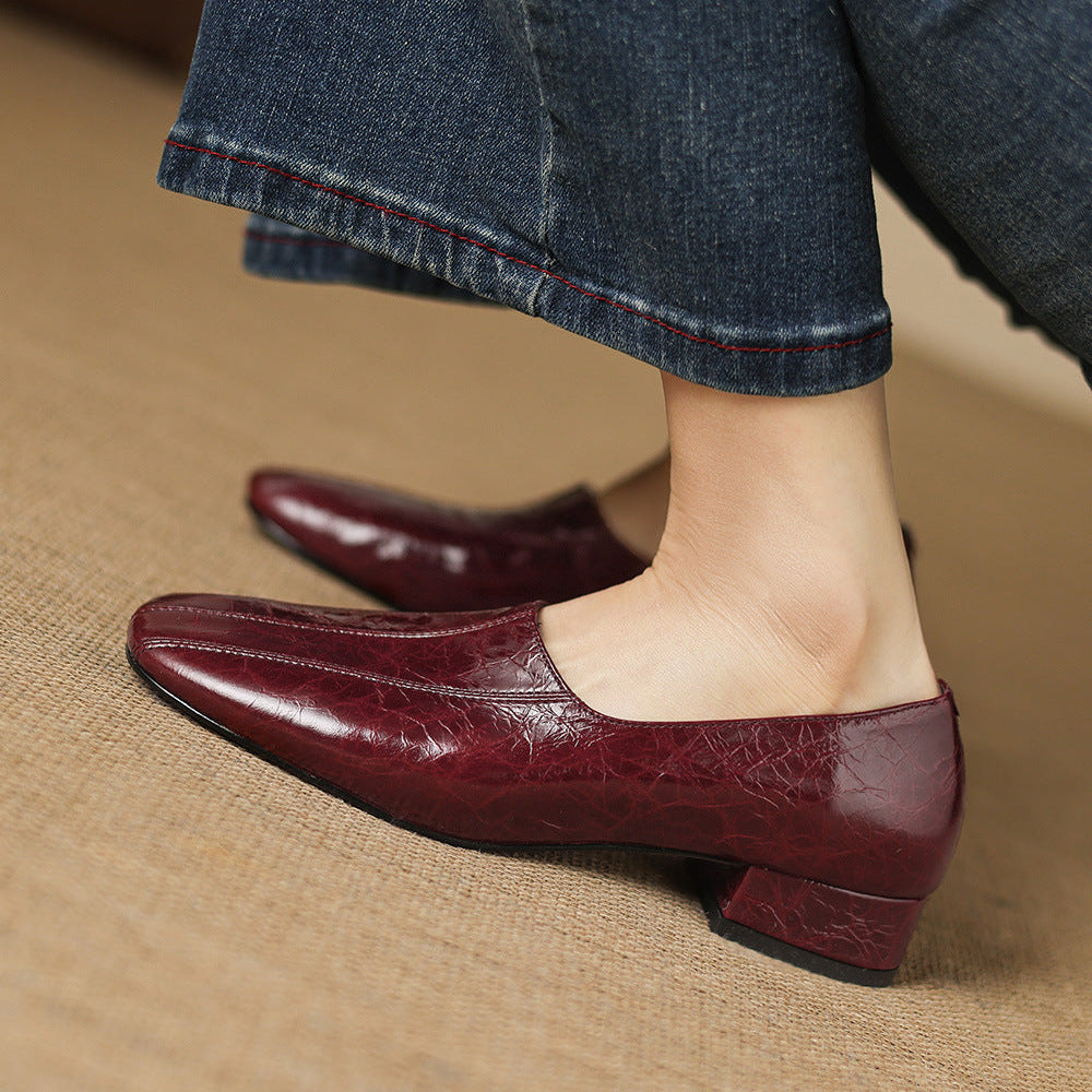 Mocasines Velina de cuero genuino