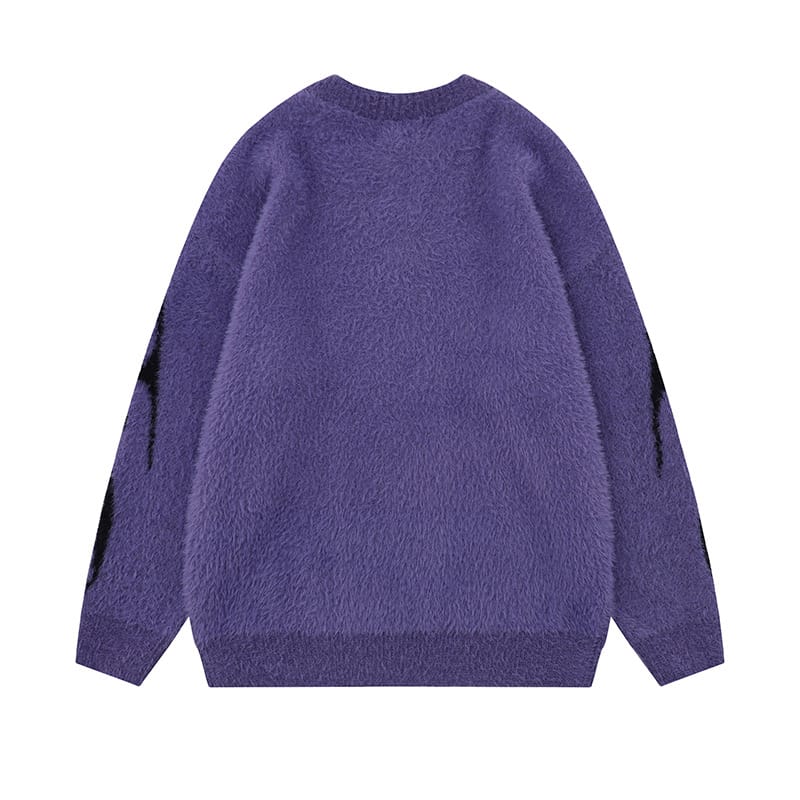Pull en maille à motif flamme dégradée