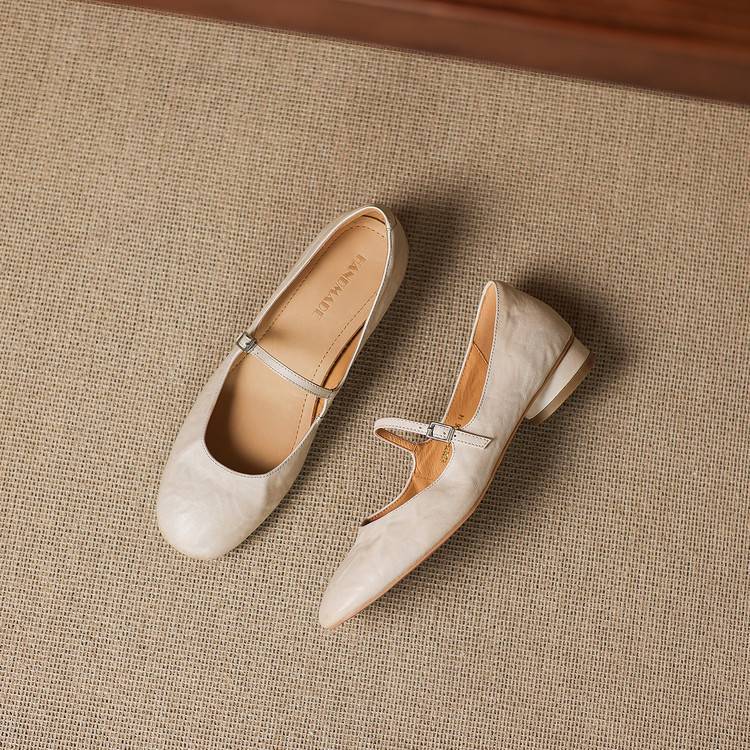 Scarpe basse Rose in vera pelle
