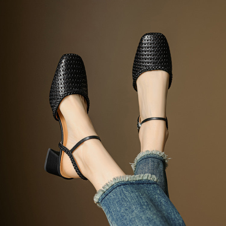 Tacones Orelia de cuero genuino