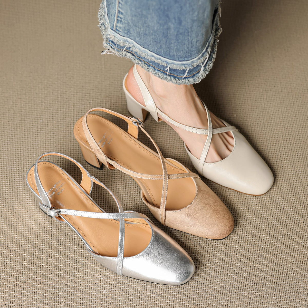 Blenza Slingbacks aus echtem Leder