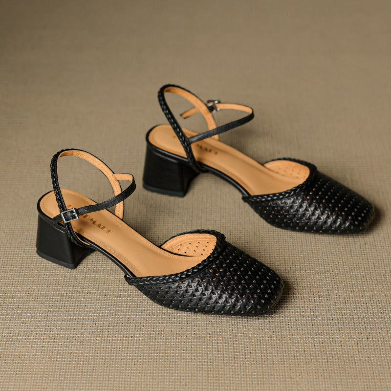 Tacones Orelia de cuero genuino