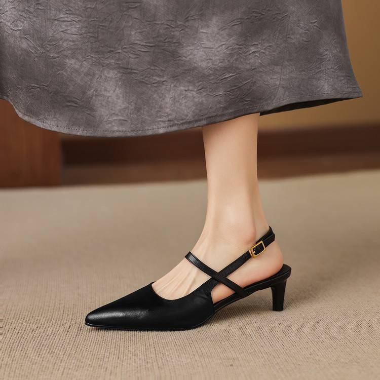 Kemi Slingbacks van Echt Leer