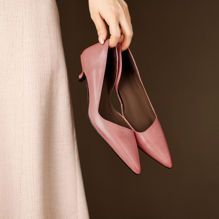 Tacones Vienna de cuero genuino