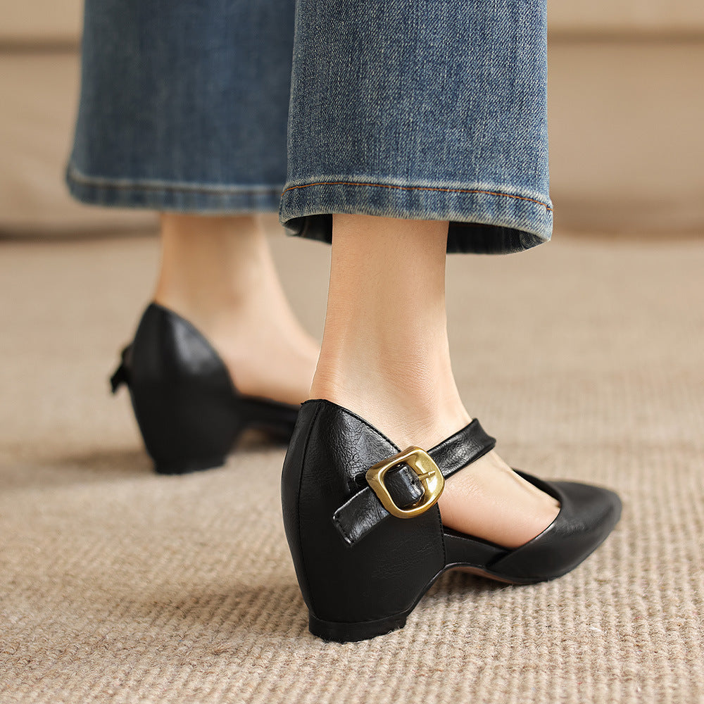 Maely Leder-Heels mit Cross-Straps