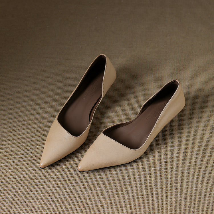 Tacones Vienna de cuero genuino
