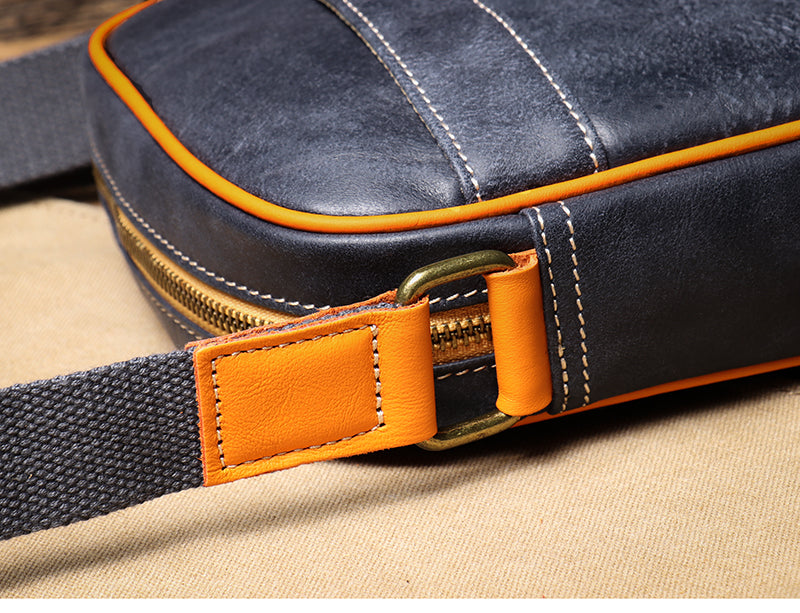 Asher crossbodytas van echt leer