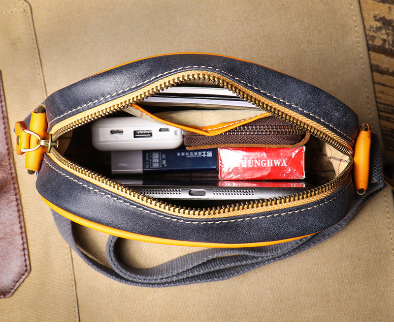 Asher crossbodytas van echt leer