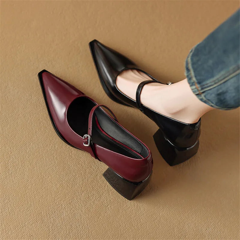 Tacones Allure de cuero genuino