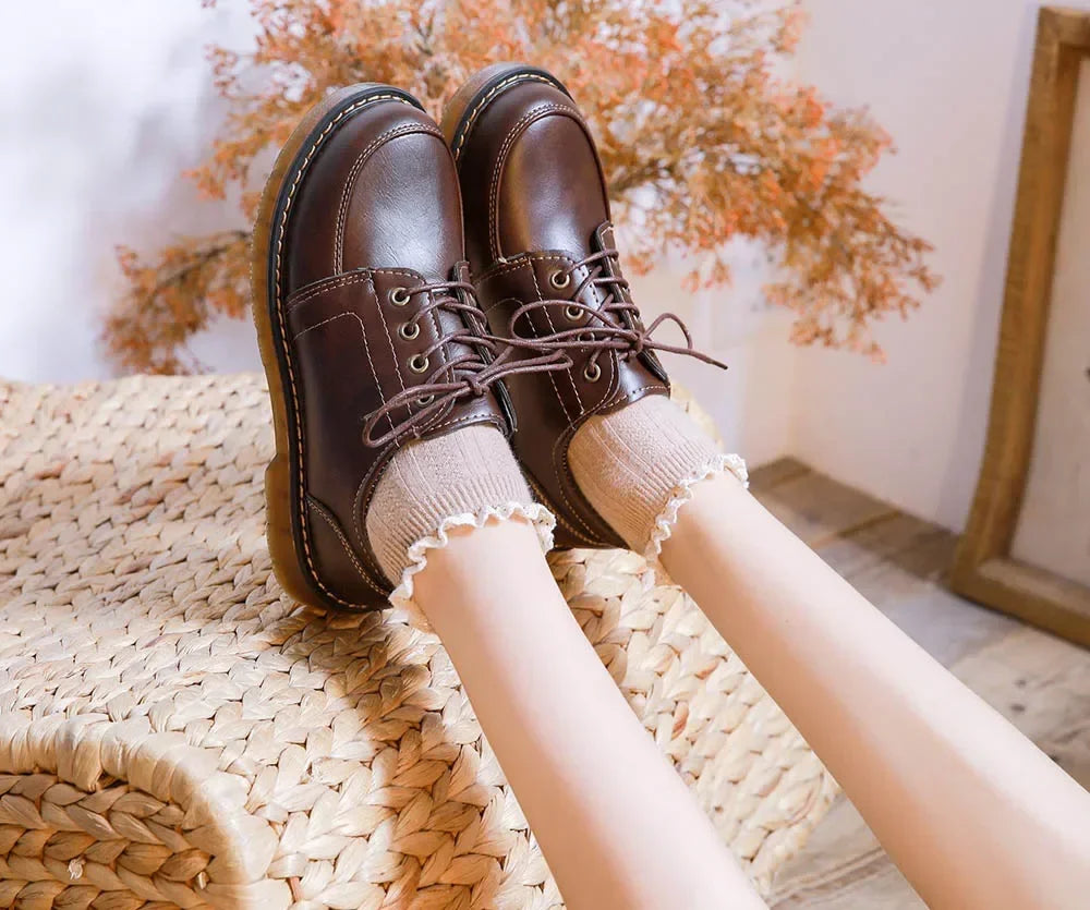 ELORA GENUINE LEATHER OXFORD SHOES