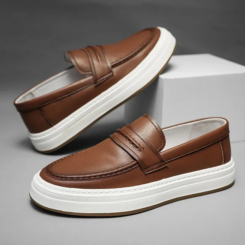 Mocasines Moico de cuero genuino