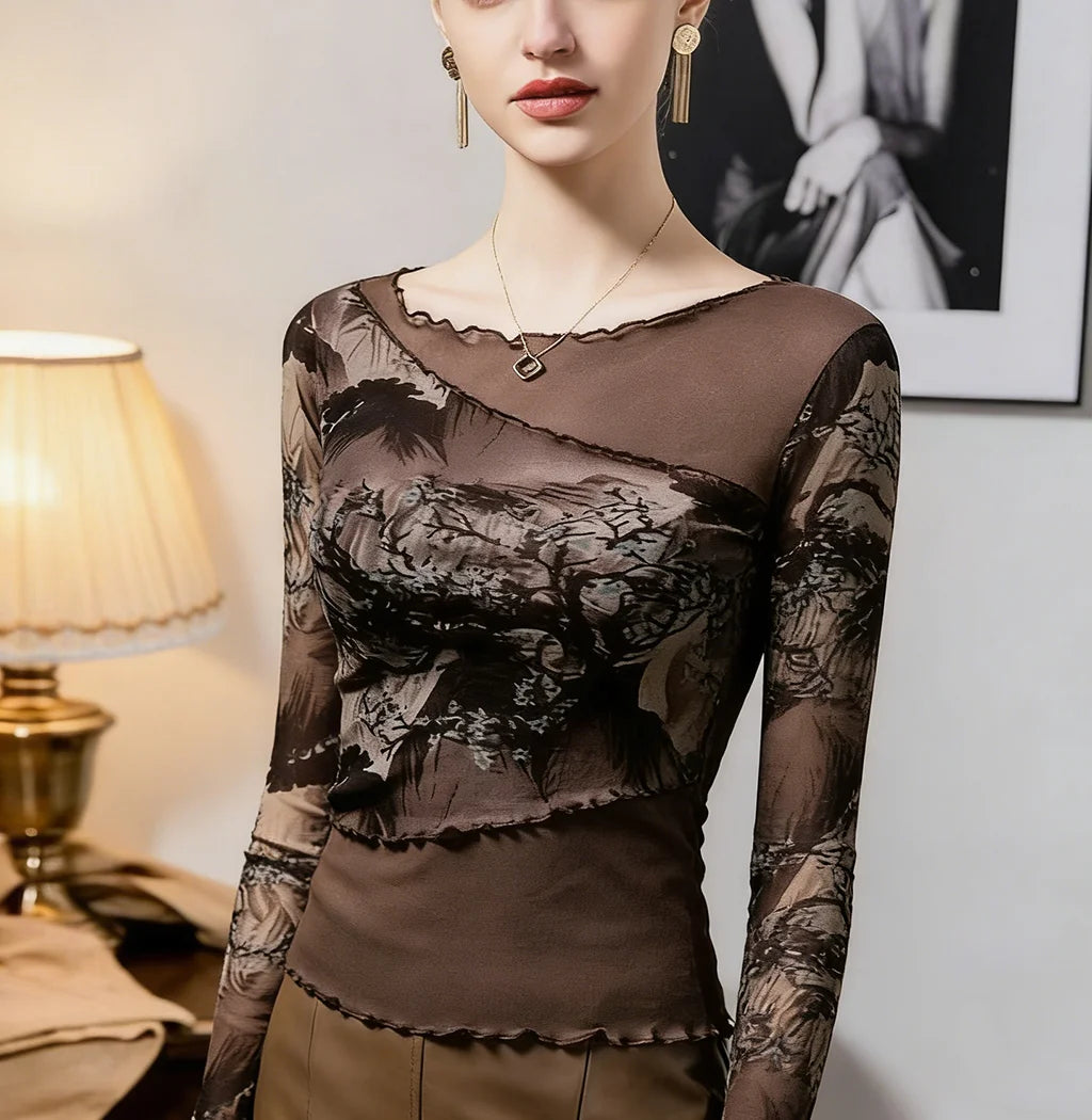 LISETTE VINTAGE MESH TOP