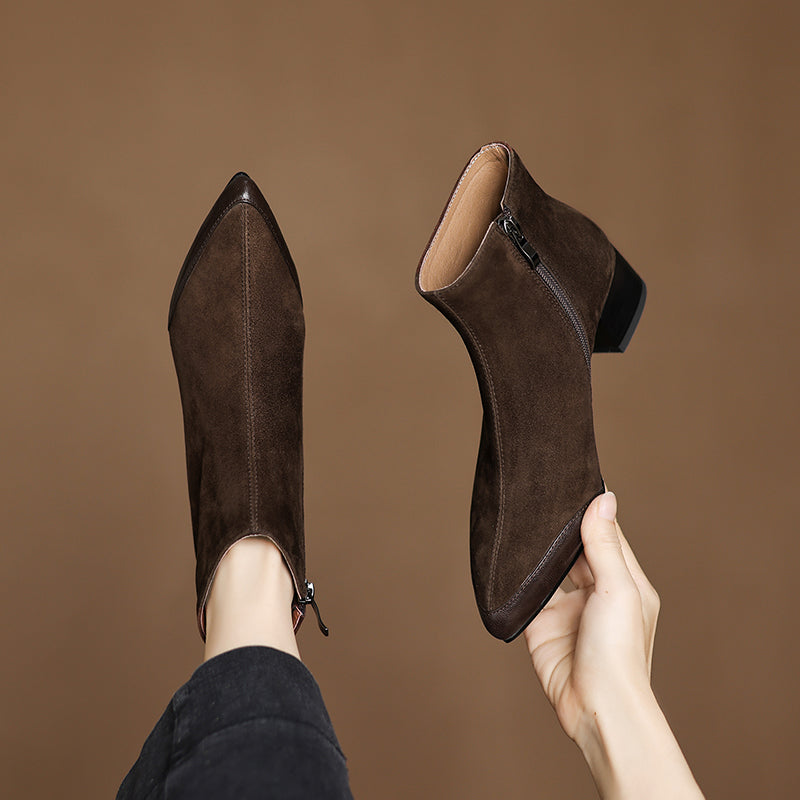 Botins Evie em Camurça Genuína