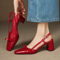 Tacones Melani de cuero genuino