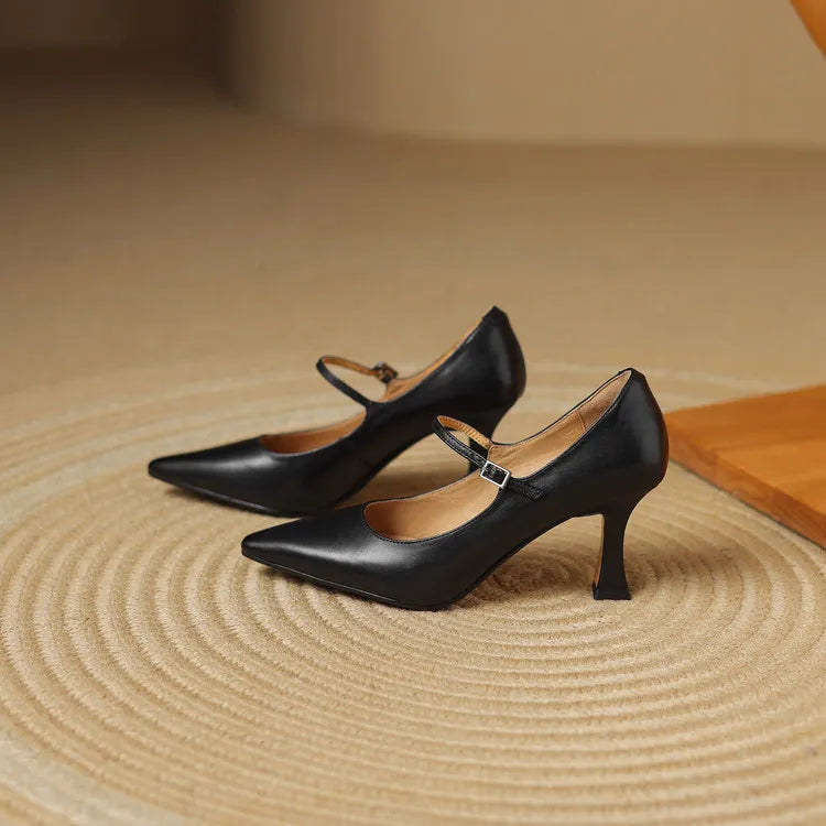 Tacones Samara de cuero genuino