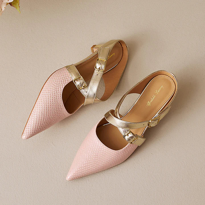 Mules Zelle in vera pelle