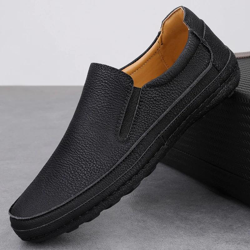 Larvis loafers i ægte læder