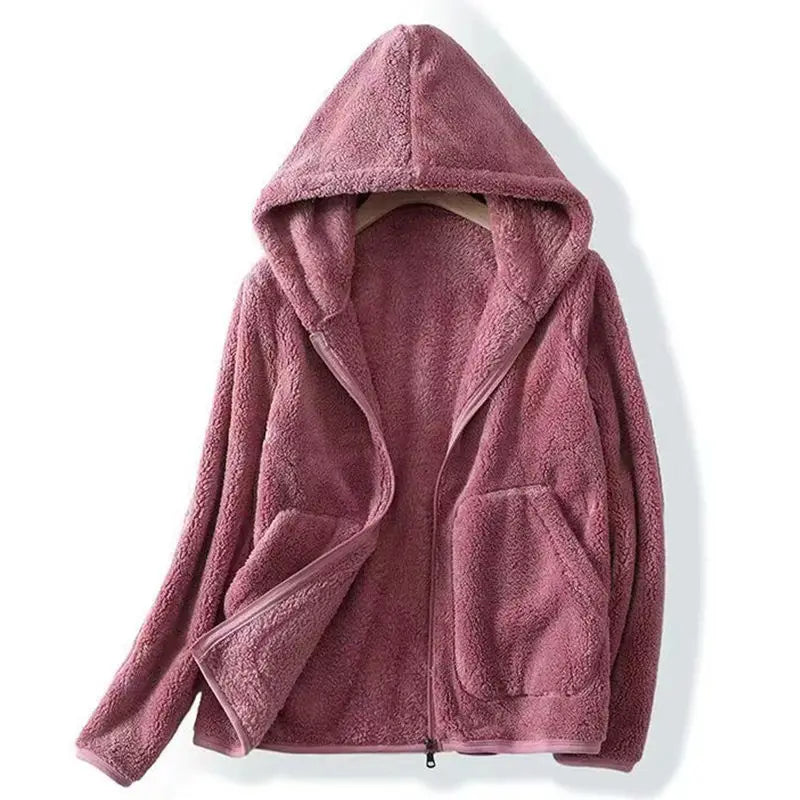 Veste en polaire corail