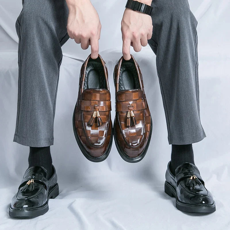 Lorenzo loafers i äkta läder